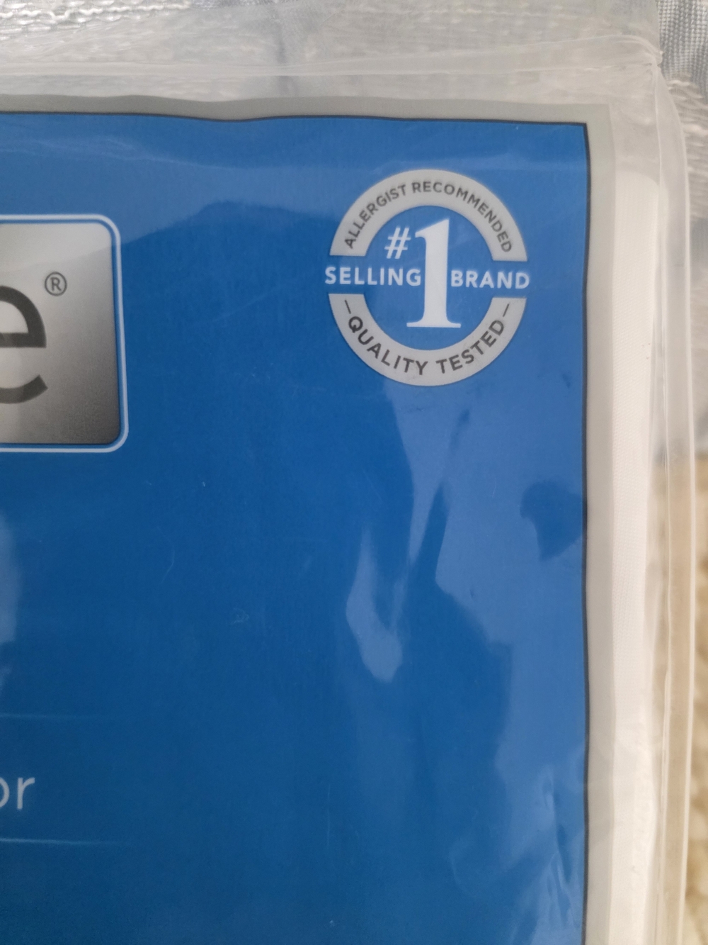 Allerease Cool Touch Fitted Mattress Protector - Blue - Picture 7 of 7
